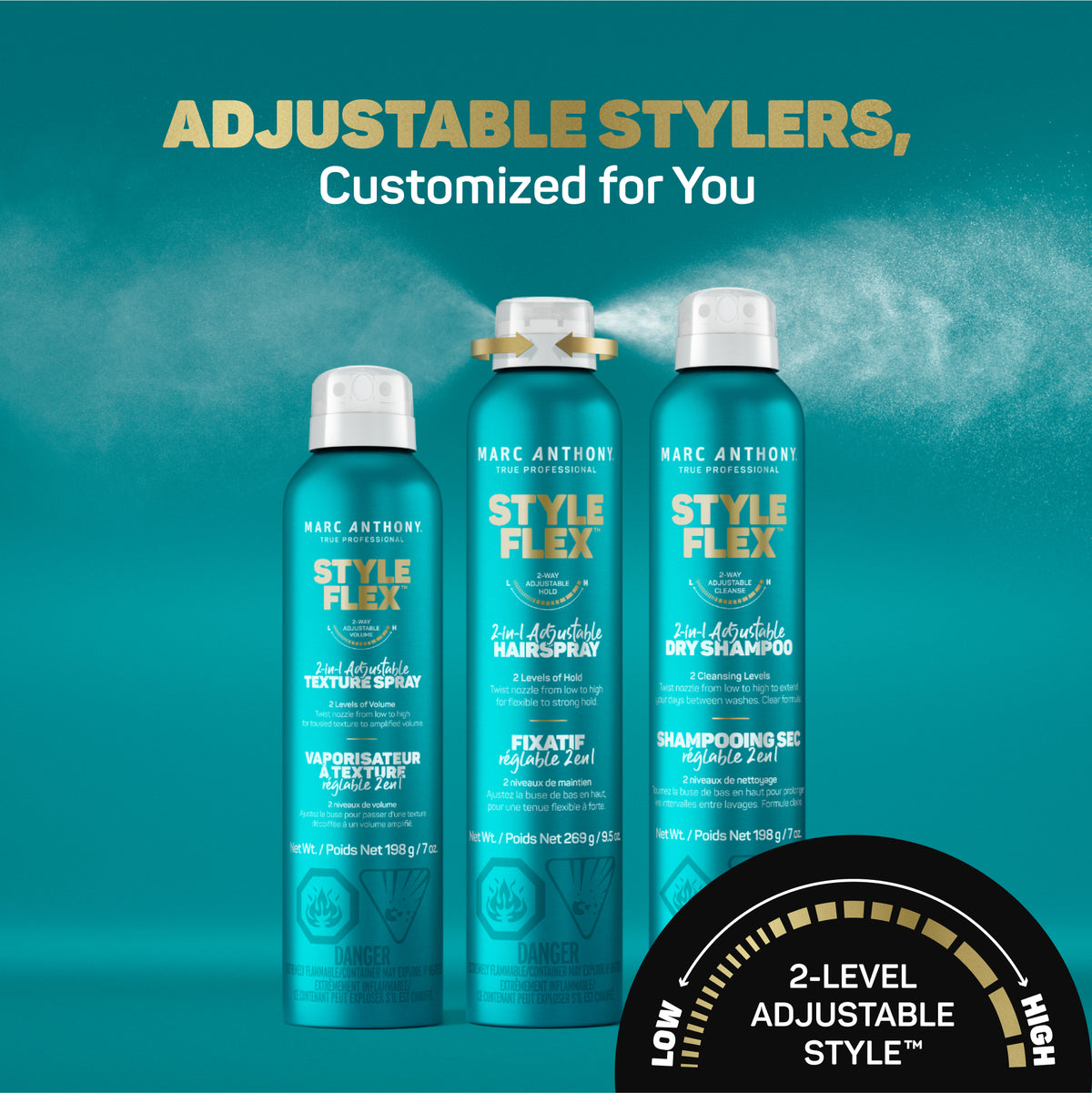 Style Flex™ <br> 2-In-1 Adjustable Dry Shampoo